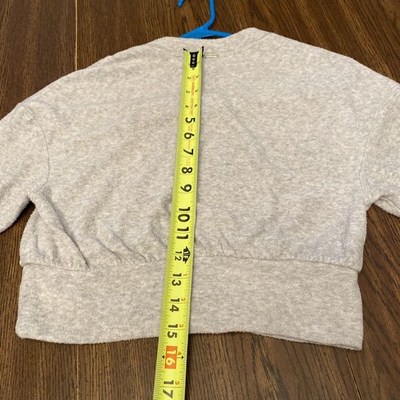 Gilly Hicks Cropped Sweatshirt Women’s Size XS Gray Find Your Happy Place - Picture 11 of 11